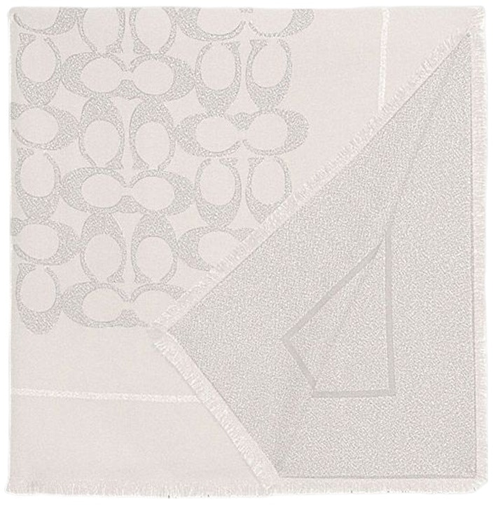 women-coach-fashionable-comfortable-wool-cashmere-scarf-white-cd-974-chk