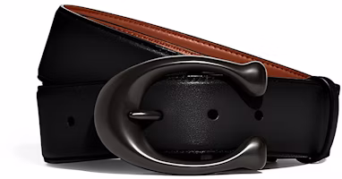 (Women) COACH Fashionable Leather Belt with Buckle - 3.8cm Width CH775-BKSD (Women) COACH Fashionable Leather Belt with Buckle - 3.8cm Width CH775-BKSD