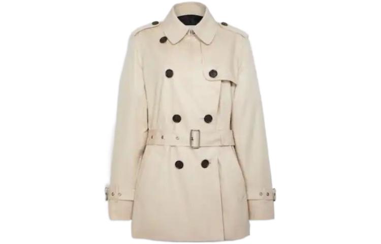 Order (Women) COACH  FW22 Double-Breasted Belted Trench Coat Beige Long Sleeve. C88772-C4Q