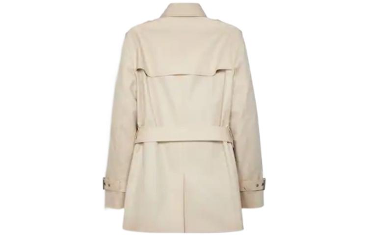 Lookbook (Women) COACH  FW22 Double-Breasted Belted Trench Coat Beige Long Sleeve. C88772-C4Q