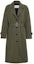 Buy (Women) COACH FW22 Solid Color Belted Trench Coat in Fern Green. CB591-FRN