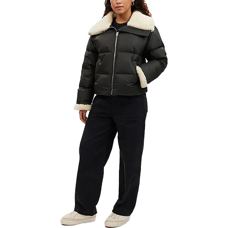 Lookbook (W) 蔻驰 2023秋冬款黑色长袖拉链羽绒外套。 CL327-BLK