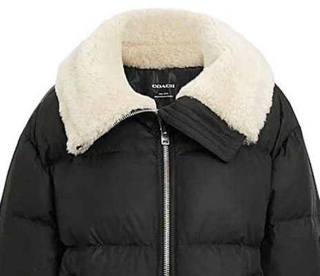 (W) 蔻驰 2023秋冬款黑色长袖拉链羽绒外套。 CL327-BLK Shop (W) 蔻驰 2023秋冬款黑色长袖拉链羽绒外套。 CL327-BLK