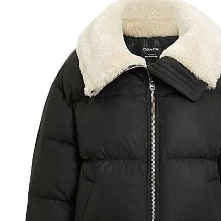 Purchase (W) 蔻驰 2023秋冬款黑色长袖拉链羽绒外套。 CL327-BLK