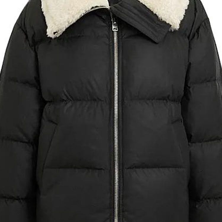 Details for (W) 蔻驰 2023秋冬款黑色长袖拉链羽绒外套。 CL327-BLK