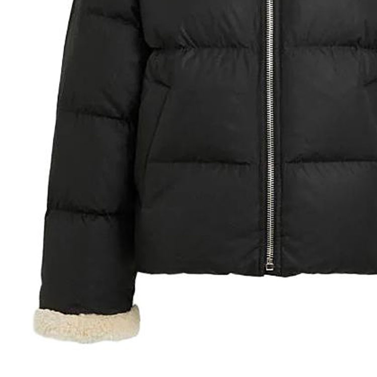 Sizing (W) 蔻驰 2023秋冬款黑色长袖拉链羽绒外套。 CL327-BLK