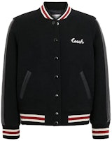 (Women) COACH FW23 Color-Block Striped Single-Breasted Jacket Black. CL448-BLK (Women) COACH FW23 Color-Block Striped Single-Breasted Jacket Black. CL448-BLK