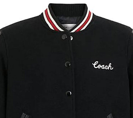 (W) コーチ FW23 カラーブロック ストライプ シングルジャケット ブラック. CL448-BLK Shop (W) コーチ FW23 カラーブロック ストライプ シングルジャケット ブラック. CL448-BLK