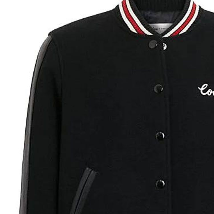 Purchase (W) コーチ FW23 カラーブロック ストライプ シングルジャケット ブラック. CL448-BLK