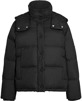 (Women) COACH FW23 Solid Color Down Hooded Long Sleeve Puffer Jacket. CL445-BEI Details for (Women) COACH FW23 Solid Color Down Hooded Long Sleeve Puffer Jacket. CL445-BEI