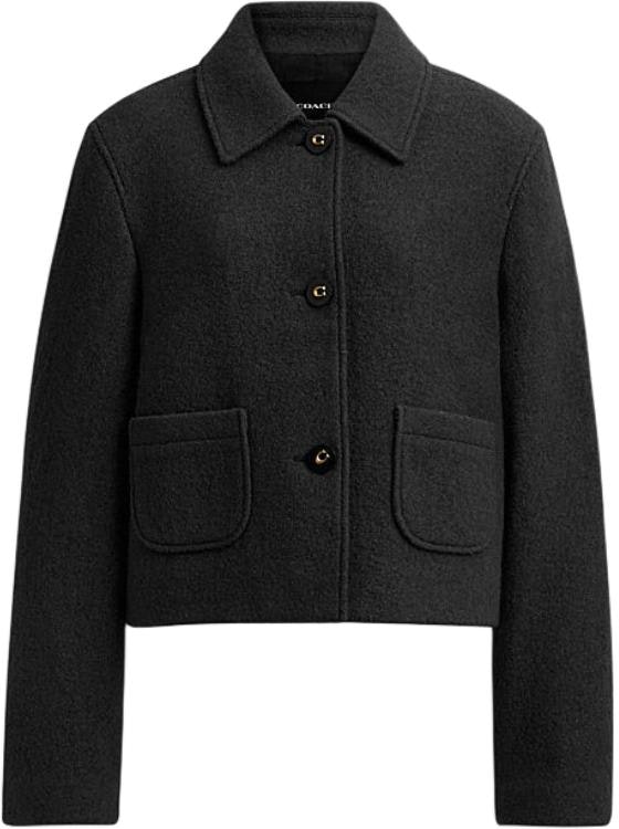 women-coach-fw-24-black-solid-short-coat-with-lapel-long-sleeves-cv-314-blk
