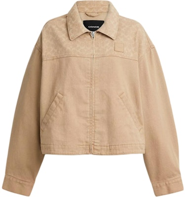 (W) COACH FW25 Jaket Kerja Denim Monogram Zip-Up Katun. CBB72-Y0P Buy (W) COACH FW25 Jaket Kerja Denim Monogram Zip-Up Katun. CBB72-Y0P