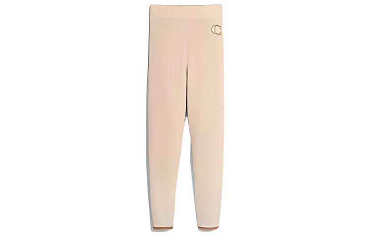 (Women) COACH  High-Waisted Straight-Leg Casual Sweatpants Khaki Color CE425-IVO