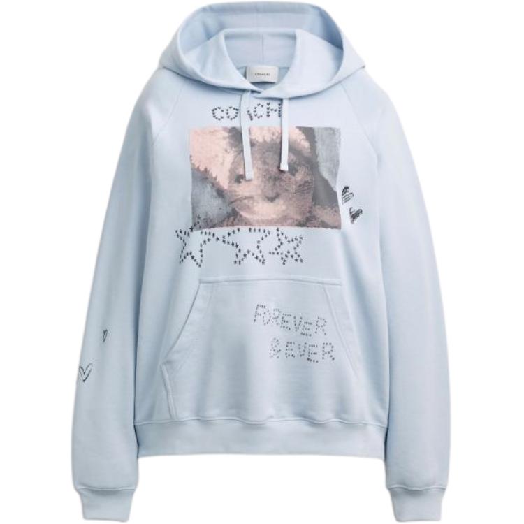 (Women) COACH  Hoodie FW25 Rabbit Graphic Long Sleeve Pullover CCO78-LBL