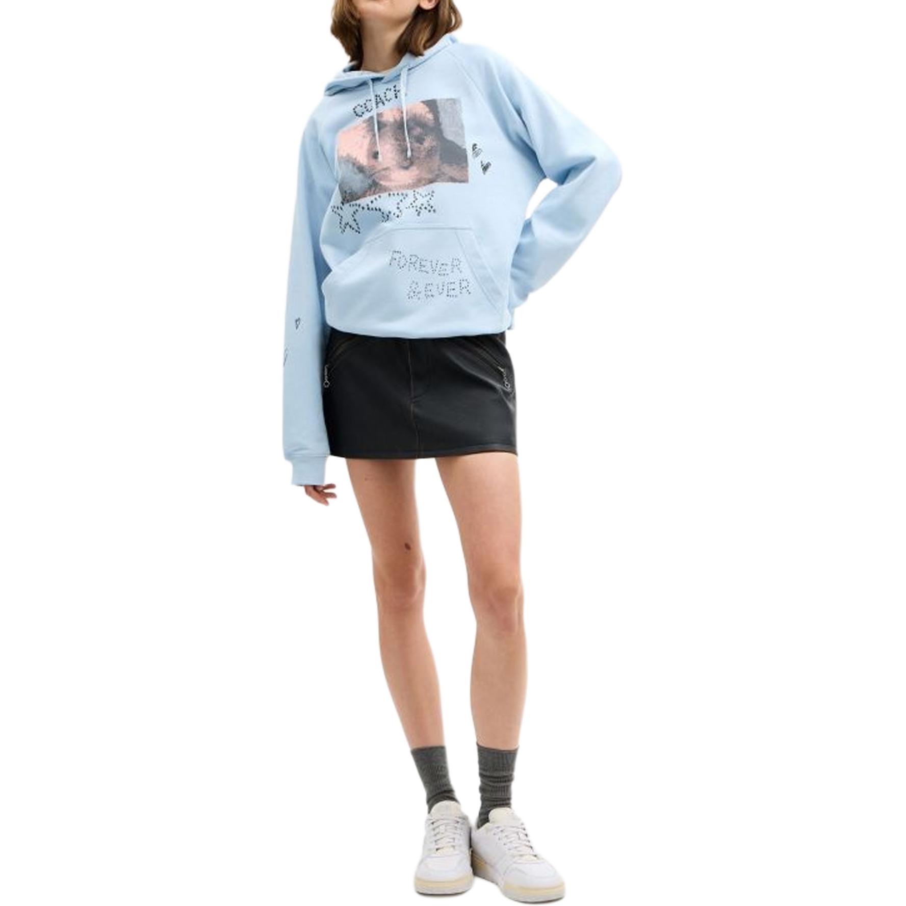 Lookbook (Women) COACH  Hoodie FW25 Rabbit Graphic Long Sleeve Pullover CCO78-LBL