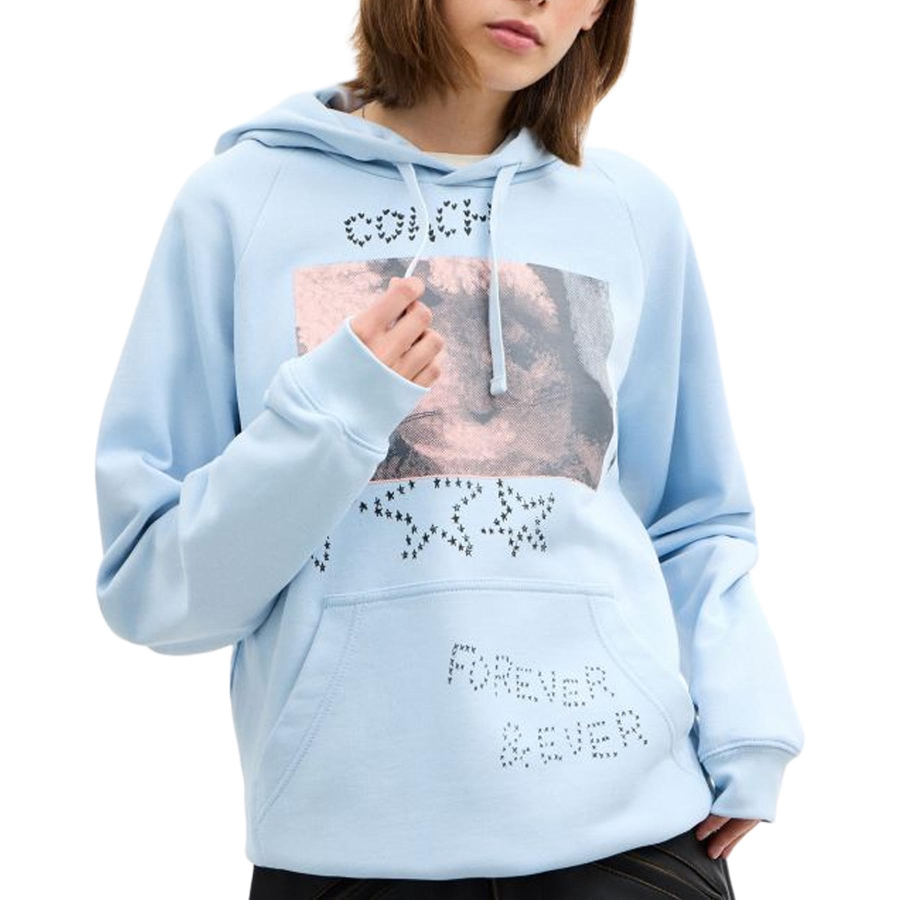 Shop (Women) COACH  Hoodie FW25 Rabbit Graphic Long Sleeve Pullover CCO78-LBL