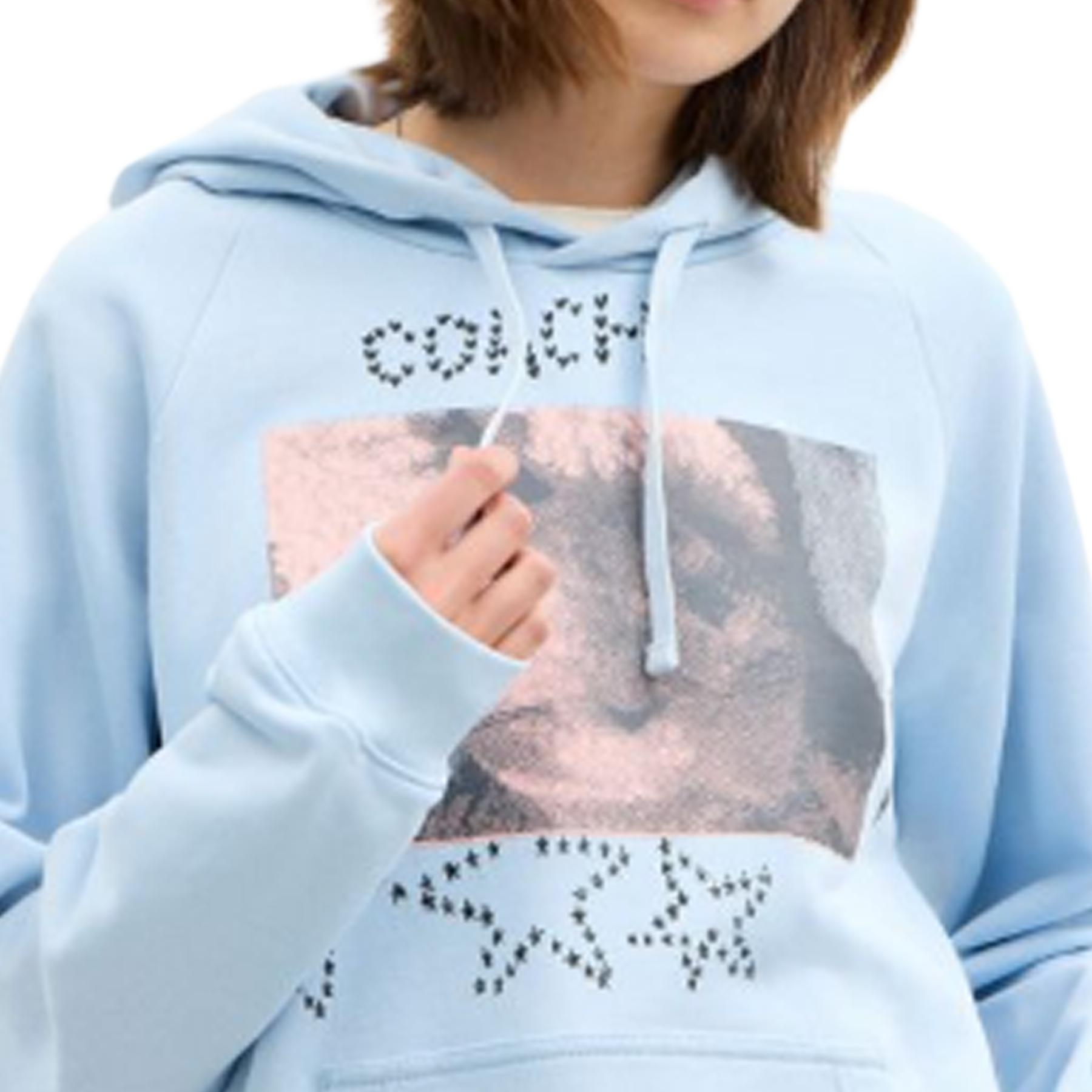 Details for (Women) COACH  Hoodie FW25 Rabbit Graphic Long Sleeve Pullover CCO78-LBL