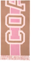 (Women) COACH Letter Print Fringe Warm Knit Scarf CB686-taupe (Women) COACH Letter Print Fringe Warm Knit Scarf CB686-taupe