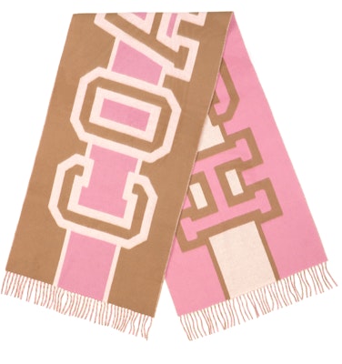 (W) COACH Syal Rajut Hangat dengan Motif Huruf dan Rumbai CB686-taupe Lookbook (W) COACH Syal Rajut Hangat dengan Motif Huruf dan Rumbai CB686-taupe