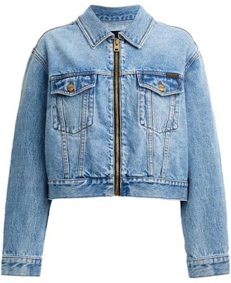 (W) COACH 淺藍色牛仔外套,拉鏈設計,尖領長袖 CJ291-LBL Order (W) COACH 淺藍色牛仔外套,拉鏈設計,尖領長袖 CJ291-LBL