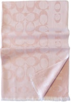 (Women) COACH Light Pink Fashion Letter Print Logo Silk Scarf CB690-BLH (Women) COACH Light Pink Fashion Letter Print Logo Silk Scarf CB690-BLH