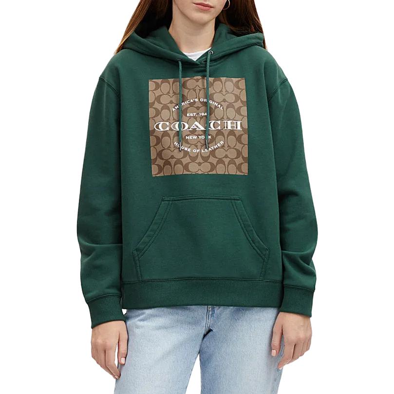 (Women) COACH  Logo Print Pullover Hoodie. C8774-WHT 圖 5