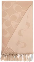 (Women) COACH Logo Print Warm & Cozy Knit Scarf. CB684-CAM (Women) COACH Logo Print Warm & Cozy Knit Scarf. CB684-CAM