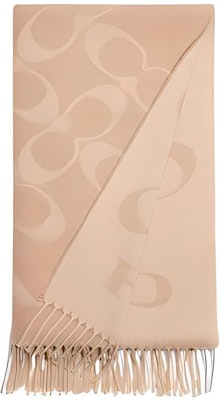 (W) COACH 标志印花温暖舒适针织围巾。 CB684-CAM Buy (W) COACH 标志印花温暖舒适针织围巾。 CB684-CAM