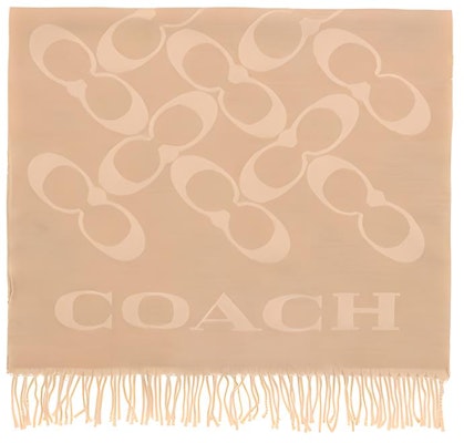 (W) COACH 标志印花温暖舒适针织围巾。 CB684-CAM Lookbook (W) COACH 标志印花温暖舒适针织围巾。 CB684-CAM