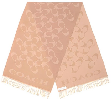 (W) COACH 标志印花温暖舒适针织围巾。 CB684-CAM Purchase (W) COACH 标志印花温暖舒适针织围巾。 CB684-CAM