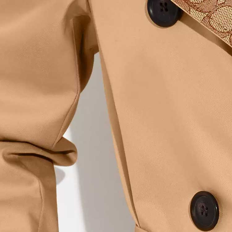 Details for (Women) COACH  Long Sleeve Double-Breasted Trench Coat in Khaki. CG052-EAL