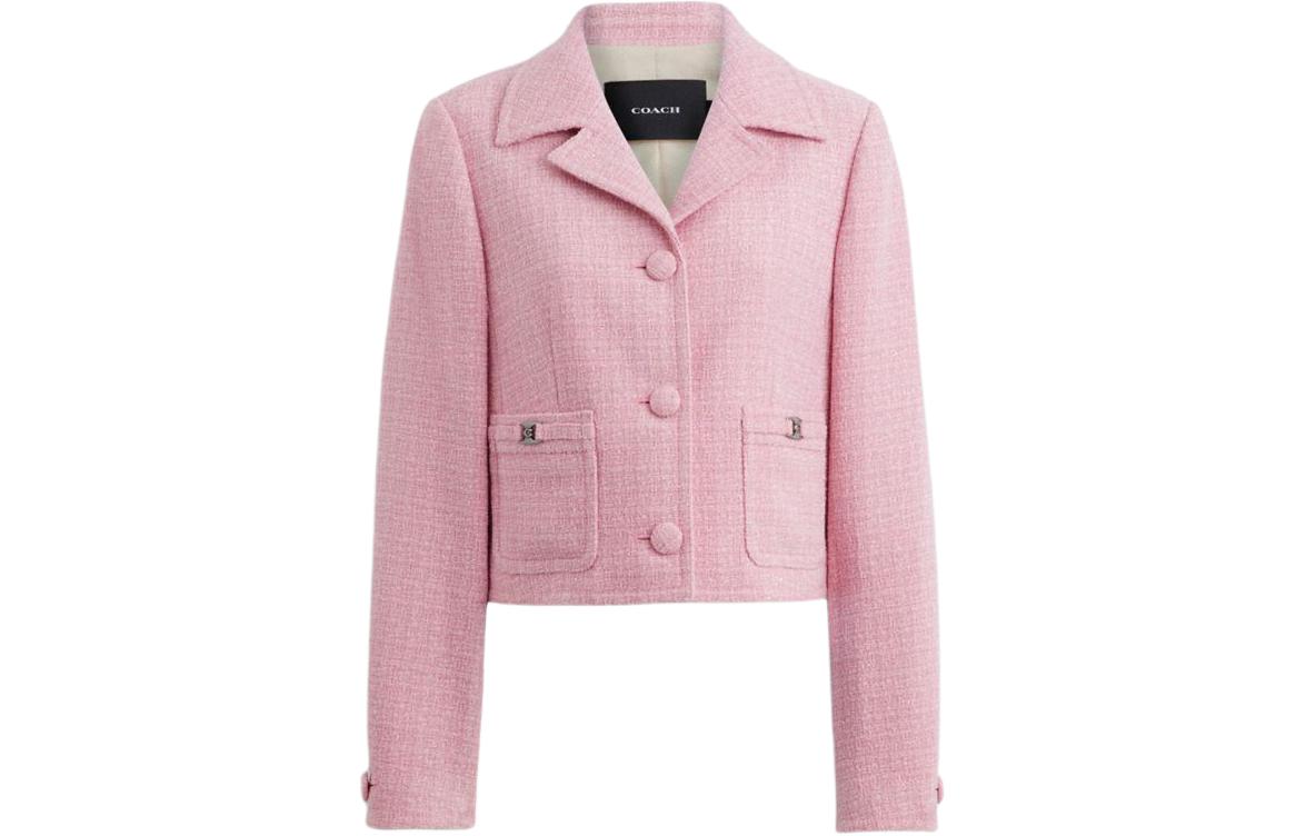 (Women) COACH  Pink Casual Long-Sleeve Short Jacket - SS24 Collection. CN469-PIN