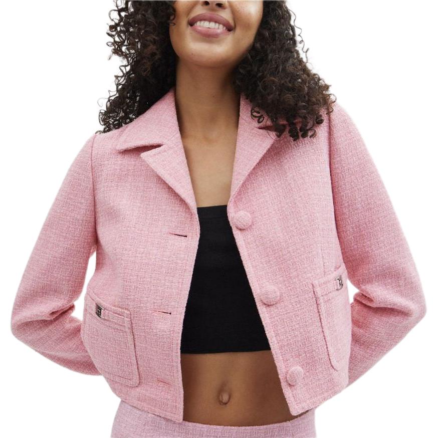 Lookbook (W) 蔻驰粉色休闲长袖短夹克 - SS24系列 CN469-PIN