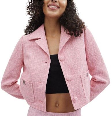 (W) 蔻驰粉色休闲长袖短夹克 - SS24系列 CN469-PIN Lookbook (W) 蔻驰粉色休闲长袖短夹克 - SS24系列 CN469-PIN