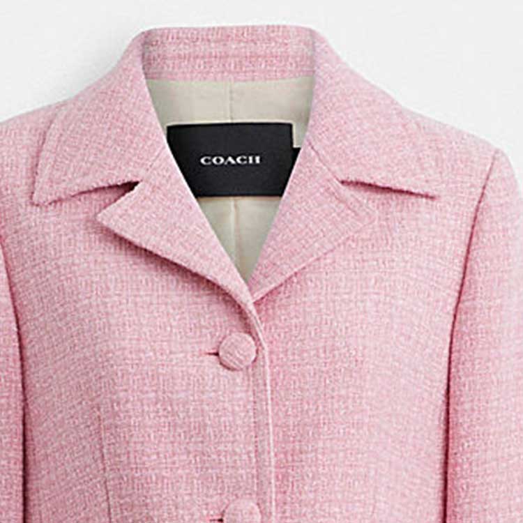 Sizing (W) 蔻驰粉色休闲长袖短夹克 - SS24系列 CN469-PIN