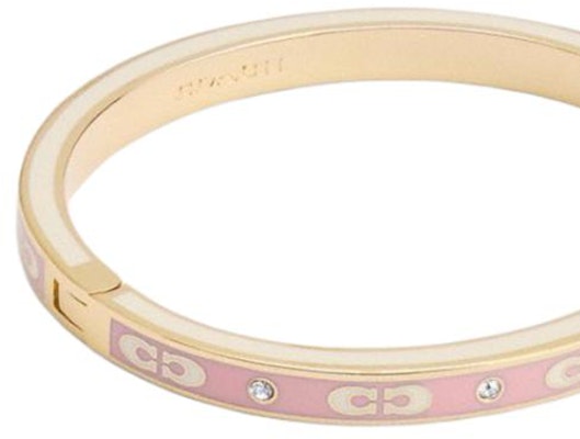 (W) COACH 粉色琺瑯手鐲 字母Logo設計 CV259-Q9C Shop (W) COACH 粉色琺瑯手鐲 字母Logo設計 CV259-Q9C
