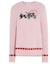 Order (Women) COACH Pink Heart Embroidered Crewneck Sweater Long Sleeve. CE431-LPK
