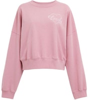 (Women) COACH Pink Heart Letter Print Crewneck Sweatshirt Casual Style. CP225-PIN (Women) COACH Pink Heart Letter Print Crewneck Sweatshirt Casual Style. CP225-PIN
