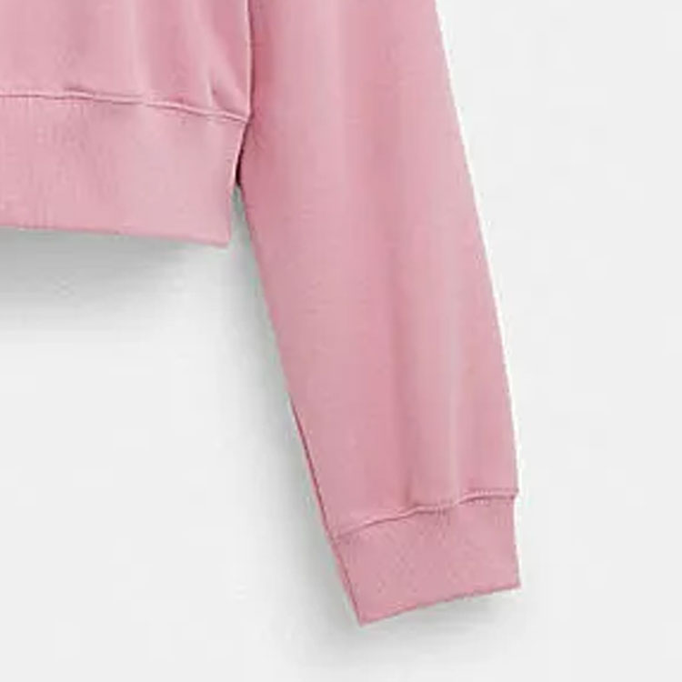 Purchase (W) COACH Pink Heart Letter Print Crewneck Sweatshirt Gaya Kasual. CP225-PIN