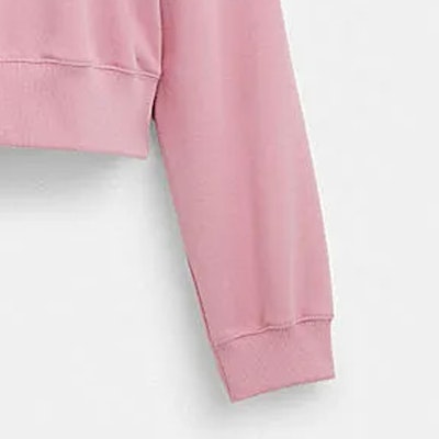 (W) COACH Pink Heart Letter Print Crewneck Sweatshirt Gaya Kasual. CP225-PIN Purchase (W) COACH Pink Heart Letter Print Crewneck Sweatshirt Gaya Kasual. CP225-PIN