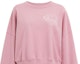 Sizing (W) COACH Pink Heart Letter Print Crewneck Sweatshirt Gaya Kasual. CP225-PIN