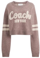 (Women) COACH Pink Logo Striped Short Knit Sweater SS24. CN488-PIN (Women) COACH Pink Logo Striped Short Knit Sweater SS24. CN488-PIN