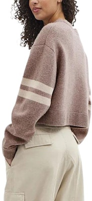 (W) COACH 粉色條紋短版針織毛衣 SS24 CN488-PIN Shop (W) COACH 粉色條紋短版針織毛衣 SS24 CN488-PIN