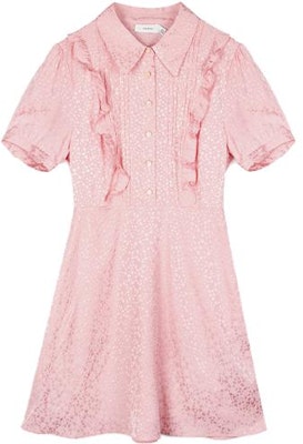 (Women) COACH Pleated Front Short Sleeve Dress with Pointed Collar C8778-LRD Order (Women) COACH Pleated Front Short Sleeve Dress with Pointed Collar C8778-LRD