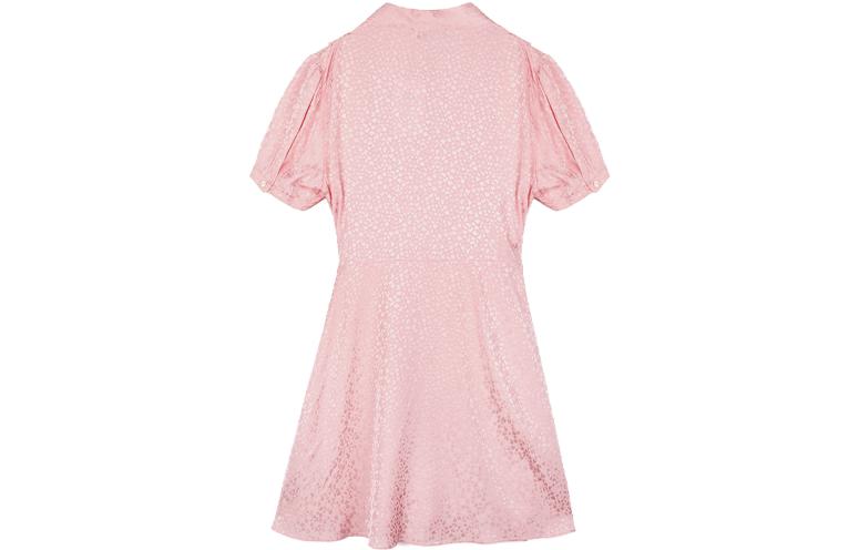 Lookbook (Women) COACH  Pleated Front Short Sleeve Dress with Pointed Collar C8778-LRD