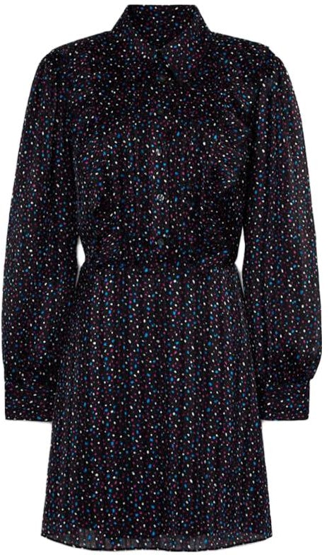 women-coach-polka-dot-print-long-sleeve-button-up-belted-dress-c5153-blc