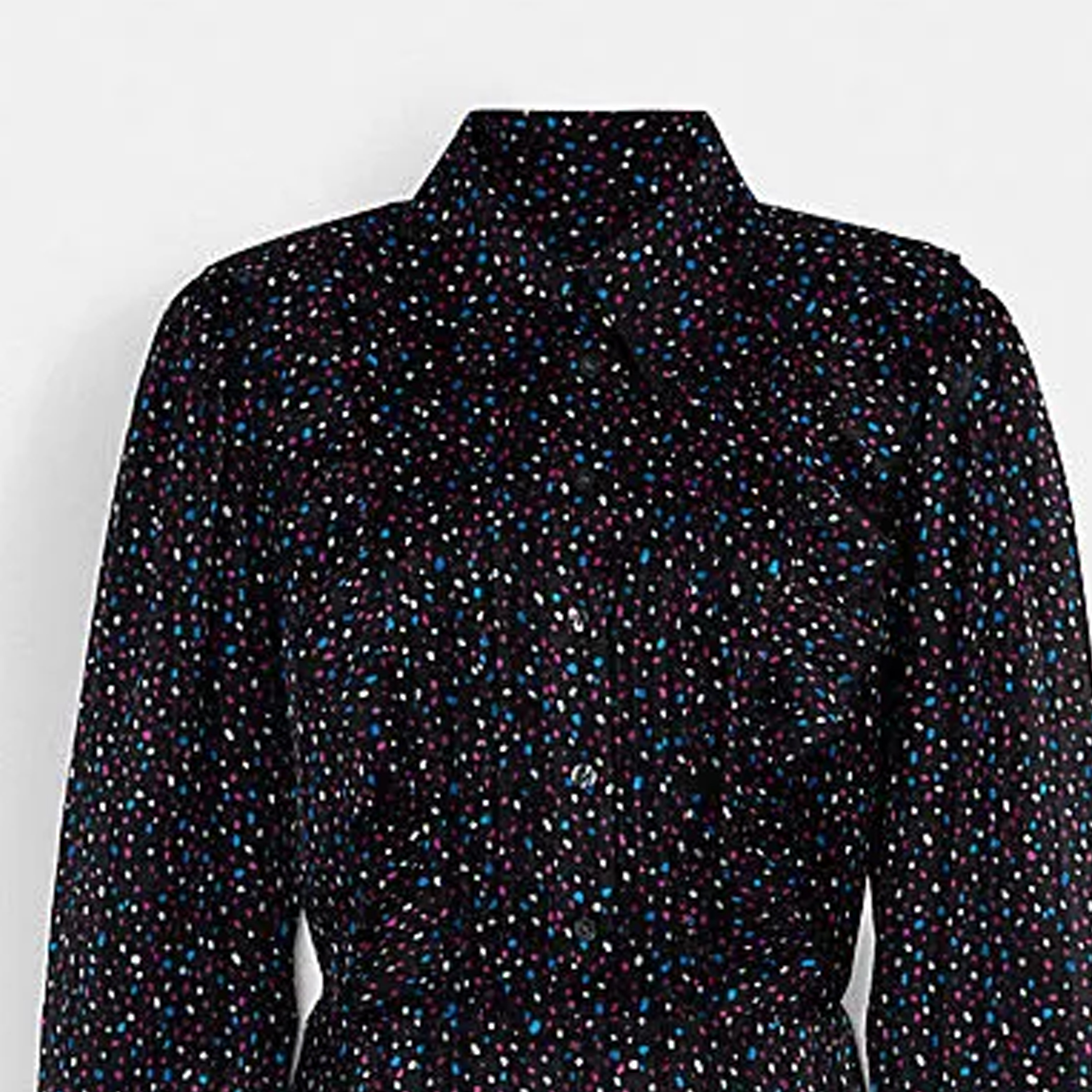 Lookbook (W) COACH 波點印花長袖襯衫式腰帶連衣裙 C5153-BLC