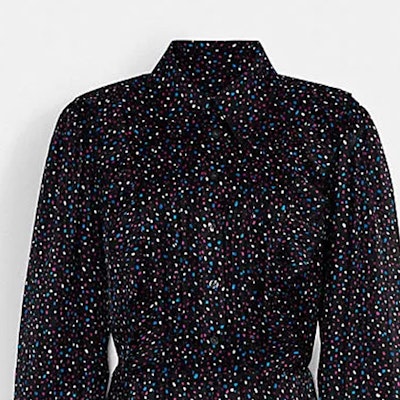 (W) COACH 波點印花長袖襯衫式腰帶連衣裙 C5153-BLC Lookbook (W) COACH 波點印花長袖襯衫式腰帶連衣裙 C5153-BLC