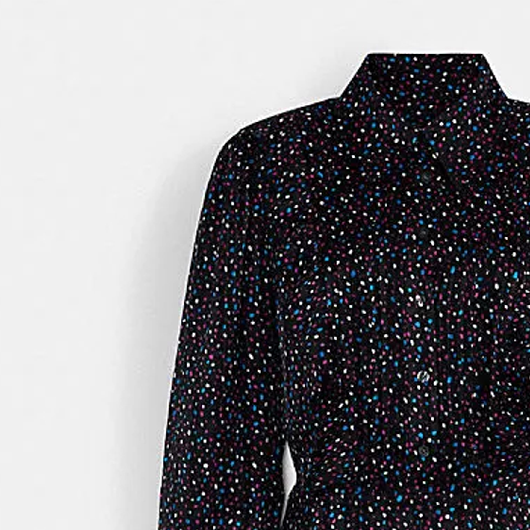 Shop (W) COACH 波點印花長袖襯衫式腰帶連衣裙 C5153-BLC