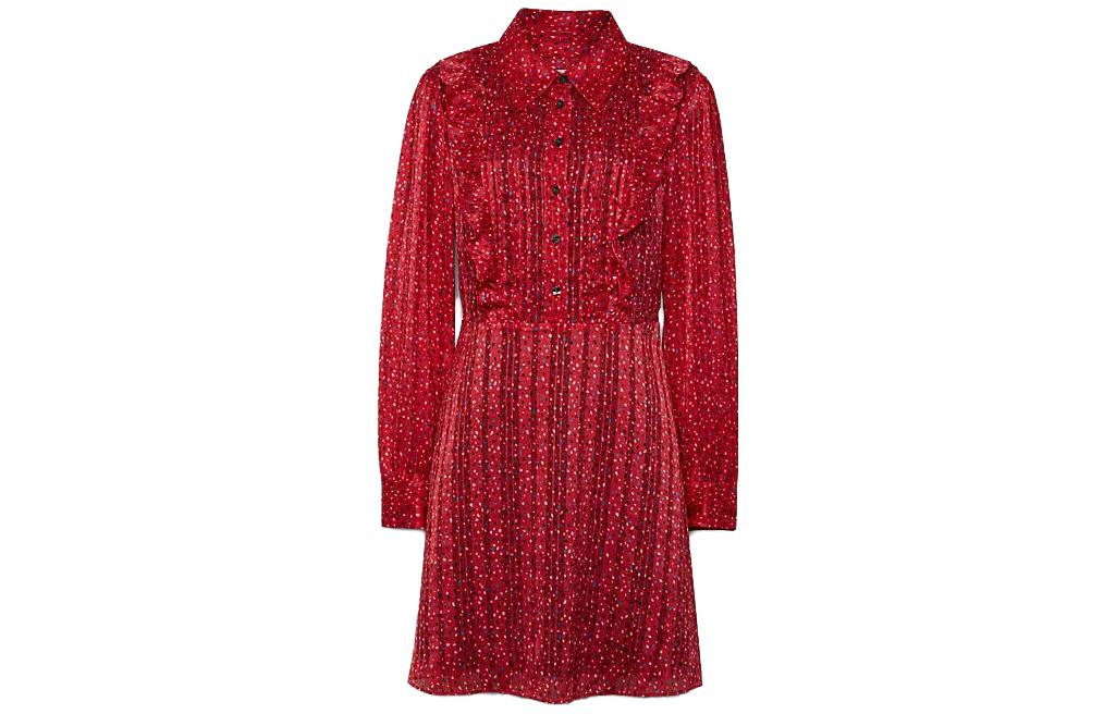 Purchase (W) COACH 波點印花長袖襯衫式腰帶連衣裙 C5153-BLC